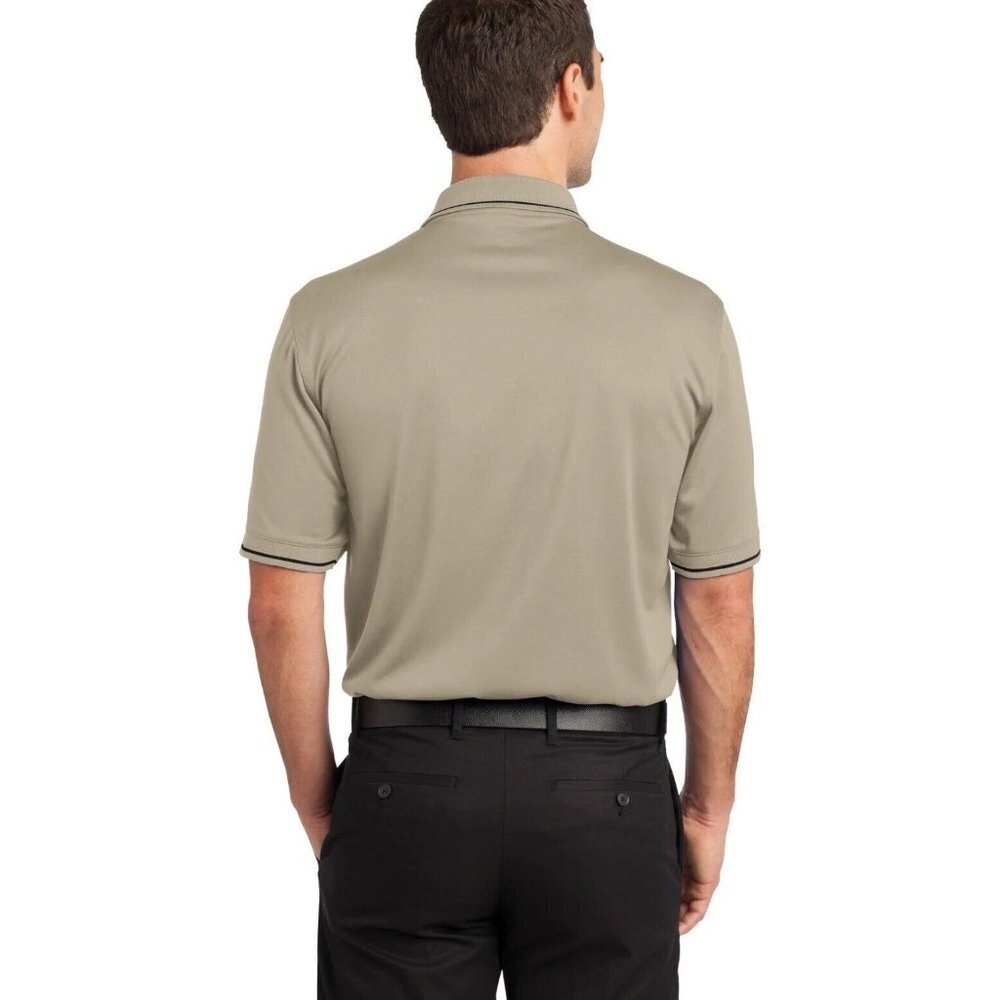 Men's CornerStone Tan  Khaki Short sleeves Snag Proof Tactical Polo Size L - Picture 2 of 6